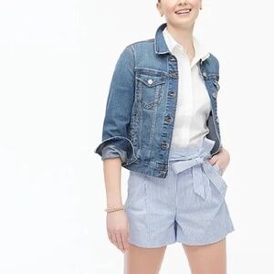 J.Crew Tie-waist Short in Cotton Poplin
